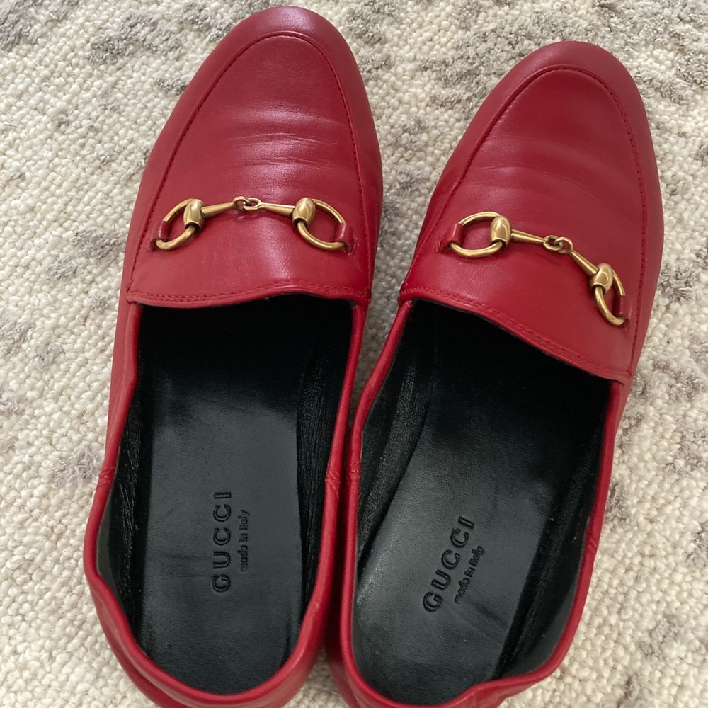 Gucci Brixton Leather Horsebit Loafers